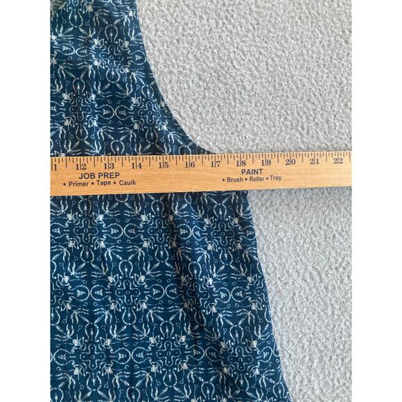 Wilfred Tank Top Medium Boho Geometric Sleeveless Lightweight Blue Hippie Beach - Picture 7 of 10
